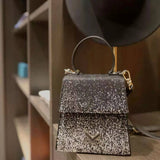 Graffiti Series - Starring Flap Top Crossbody Bag Silver