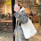 The TO。TE Series Shopper Snow Flake Tote White