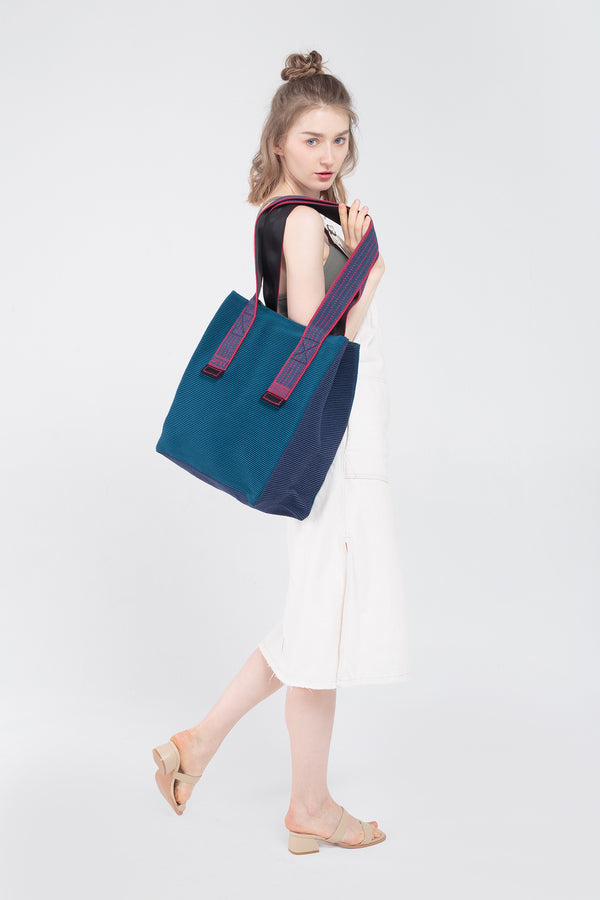The TO。TE Series-Shopper Combo tote Army Blue