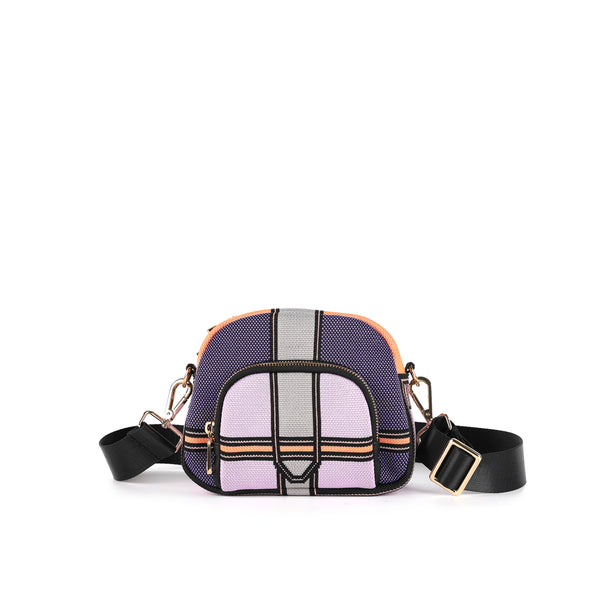 Three Angles Series Puzzle Mini Bag Purple Pink