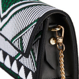 Graffiti Series Contemporary Flap Top Phone Bag Green