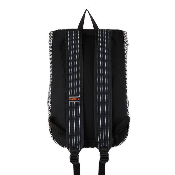 The TO。TE Series- Jacquard Flap-Top Backpack Ash